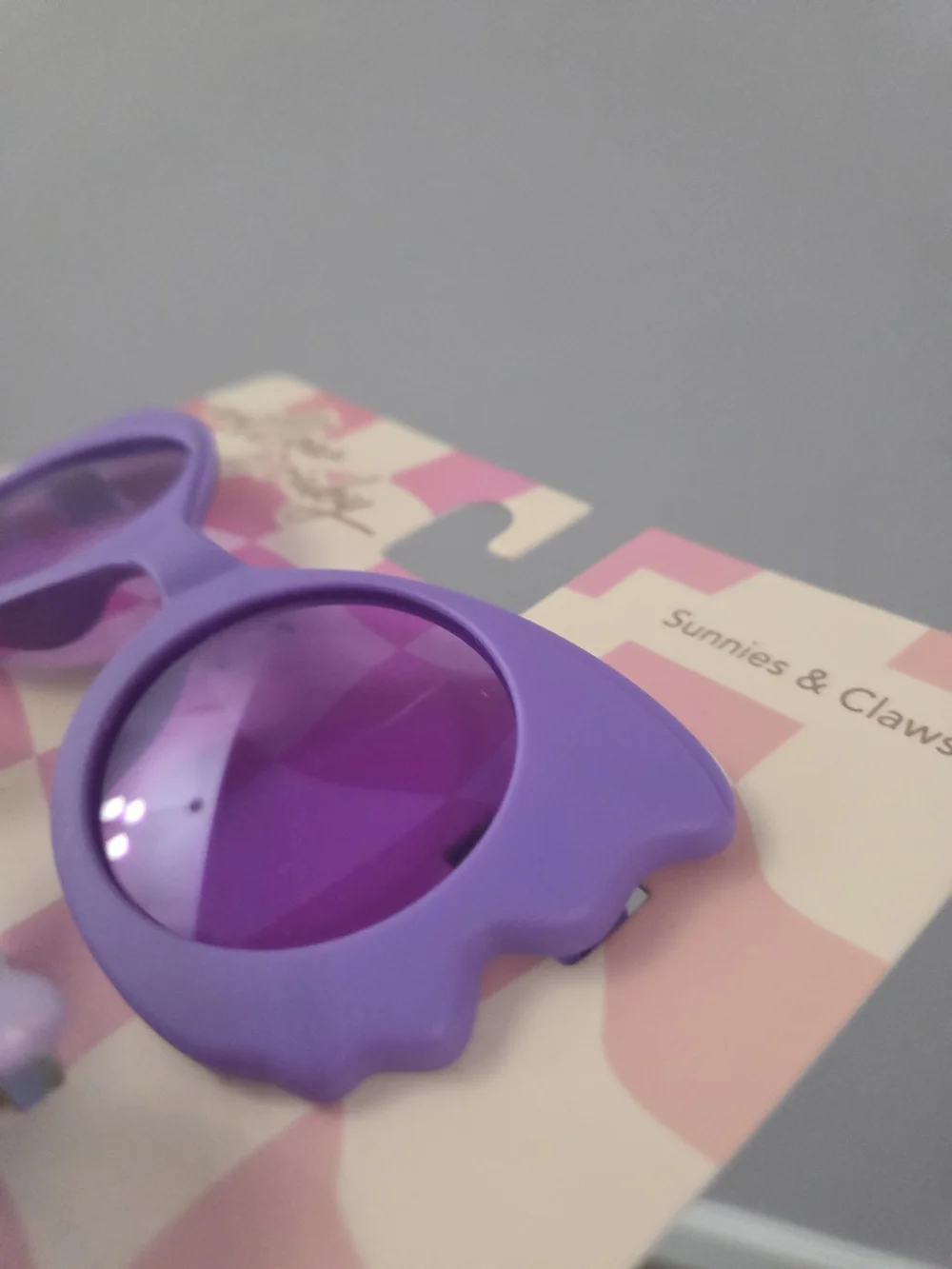 Girls Purple Sunglasses with Butterfly Claw Clips NEW